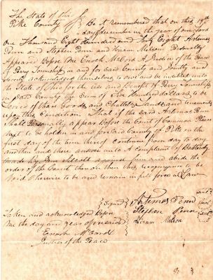 Click to view full size image
==============
Jane Silcott VS. Caleb Artemis Penn
This was Donated by a Anonymous Donor.
This is part of the court documents for the court case of Jane Silcott VS. Caleb Artemis Penn on the paternity of Jane Silcott's unborn baby
Date of Document is 19 December 1848
Jane Silcott VS. Caleb Artemis Penn
This was Donated by a Anonymous Donor.
This is part of the court documents for the court case of Jane Silcott VS. Caleb Artemis Penn on the paternity of Jane Silcott's unborn baby
Date of Document is 19 December 1848