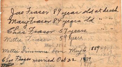 James A. Fraser Family Records

THIS HAS BEEN RETURNED TO FAMILY

This was Donated by Linda Killebrew.

Family History on the James A. Fraser Family
