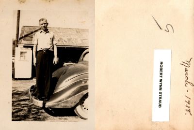 Robert Wynn Straub

THIS HAS BEEN RETURNED TO FAMILY

This Photo States: "Robert Wynn Straub, March 1938"
