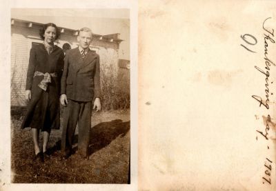 Robert Winn Straub 

THIS HAS BEEN RETURNED TO FAMILY

This Photo States: "Thanksgiving Day, 1937"

NOTE: Robert Wynn Straub is on the right
