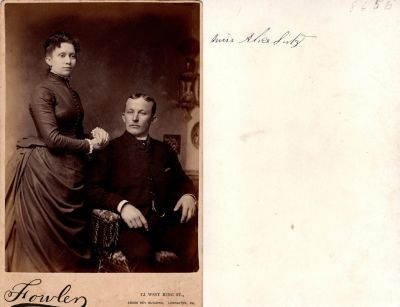 Miss Alice Sulz

This was Donated by Brynn Appleby

This Cabinet Card Photo States: "Miss Alice Sulz"

The Photographers name is "Fowler", Lancaster, Pennsylvania.

