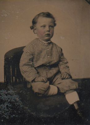 Unidentified

THIS HAS BEEN DONATED TO THE JAMES A. GARFIELD NATIONAL HISTORICAL MUSEUM

This was Donated by Jessica Quiroz

Unidentified tintype photo. 

NOTE: There are two tintype photos of this child within this Album. There is also a portrait of a man in the collection believed to the same person. 
