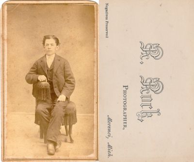 Unidentified

Unidentified CdV Photograph

The Photographers name is "Rock", Morenci, Michigan
