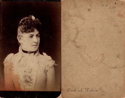 Rachael Felix

This was Donated by Dennis Schildhauer.

This Cabinet Card Photo States: "Rachael Felix"

The Photographers name is "Reed & Wallace", Mobile, Alabama.


