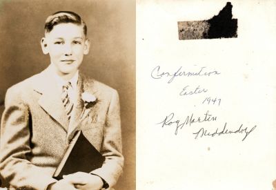 Roy Martin Middendorf Sr.

THIS HAS BEEN RETURNED TO FAMILY

This Photo States: "Roy Martin Middendorf, Confirmation Easter, 1947"
