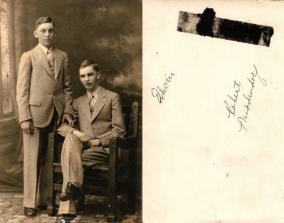 Edwin William H. Middendorf & Robert Albert Wilhelm Middendorf

THIS HAS BEEN RETURNED TO FAMILY

This Photo States: "Edwin & Robert Middendorf"

