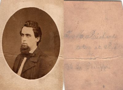 Thomas Myers Richards

This was Donated by Mark Petzel.

This CdV Photograph States: "T. M. Richards, taken at Reading by H. L. Phillips"
