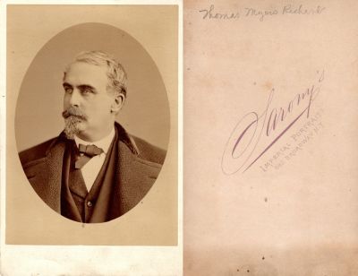 Thomas Myers Richards

This was Donated by Mark Petzel.

This Cabinet Card Photo States: "Thomas Myers Richards"

The Photographers name is "Sarony's", New York
