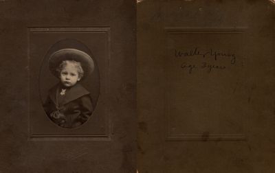 Walter Young 

This photo mounted on board states: "Walter Young, age 3 years"

The Photographers name is "Springer", Scottdale, Pennsylvania.

