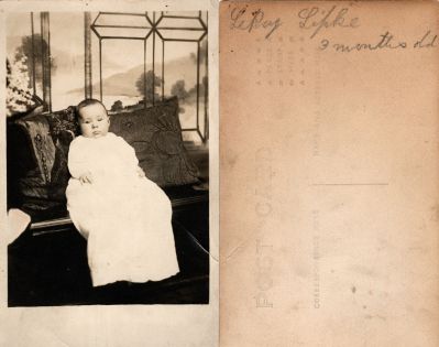LeRoy C. Lipke

This has been donated by Karen Kleinberg.

This Real Photo Postcard (RPPC) States: "LeRoy Lipke"
