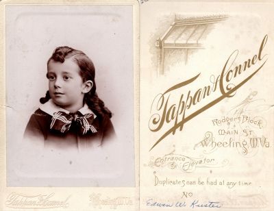 Edwin W. Kiester

This Cabinet Card Photo States: "Edwin W. Kiester"

The Photographers name is "Tappan & Connel", Wheeling, West Virginia"

