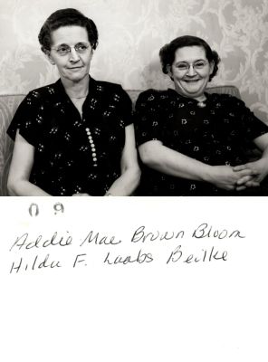 Click to view full size image
==============
Addie Mae Brown Bloom & Hilda F. Laabs Beilke
THIS HAS BEEN RETURNED TO FAMILY
The Reverse side of this Photo States: "Addie Mae Brown Bloom & Hilda F. Laabs Beilke."
Addie Mae Brown Bloom & Hilda F. Laabs Beilke
THIS HAS BEEN RETURNED TO FAMILY
The Reverse side of this Photo States: "Addie Mae Brown Bloom & Hilda F. Laabs Beilke."