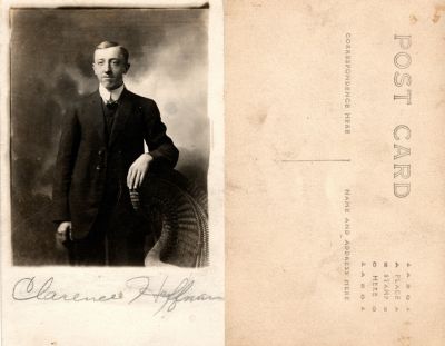 Clarence Hoffman

This was Donated by Linda Zinn.

This Real Photo Postcard (RPPC) States: "Clarence Hoffman"
