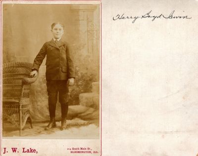Harry Boyd Irwin

This Cabinet Card Photo States: "Harry Boyd Irwin"

The Photographers States: "J. W. Lake", Bloomington, Illinois.
