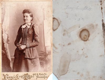 Lucy Campbell

This was Donated by Jessica Quiroz.

This Cabinet Card Photo States: "Lucy Campbell"

The Photographers name is "Fenwick", Bloomington, Illinois.

