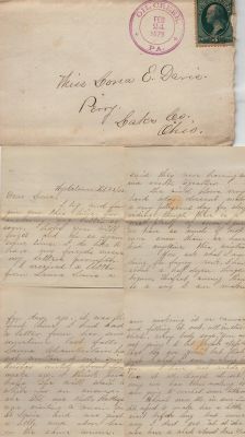 Iona E. Davis

This letter was sent to Iona Davis while Attending Buchtel College. The Letter was addressed to Iona Davis, Perry, Lake County, Ohio. The Letter is Dated 23 February 1879.

NOTE: Perry, Ohio is 10 minutes from Akron.
