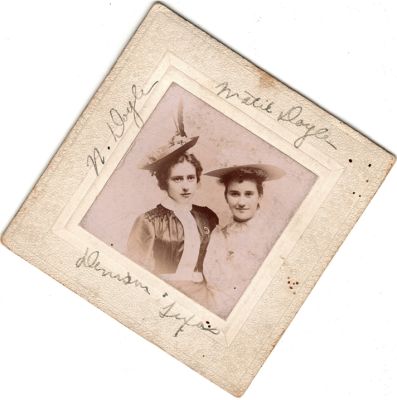 Mary Agnes “Matie” Doyle & Winifred Parsons Doyle

THIS HAS BEEN RETURNED TO FAMILY

This photo mounted on board states: "W. Doyle & Matie Doyle, Denison, Texas"
