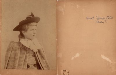 Aunt George Eaton

This photo mounted on board states: "Aunt George Eaton (Aruly)

