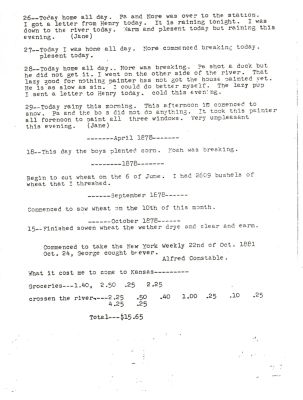 Alfred Constable Diary

This is being shared by Tammy Jorgensen

Alfred Constable Diary

Page 15

