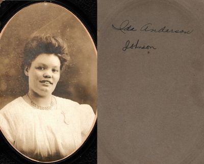 Ida Anderson Johnson

This cut photo mounted on board states: "Ida Anderson Johnson"

