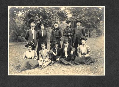 John Henry Patterson & Family

THIS HAS BEEN RETURNED TO FAMILY

This Cabinet Card Photo is of "John Henry Patterson & Family"

John Henry Patterson is in the second row first first on the right. His daughter is to his left, Dorothy Forster Patterson Jackson and Third is John Henry Patterson Mother, Juliana Johnston Patterson. Others are Unidentified.
