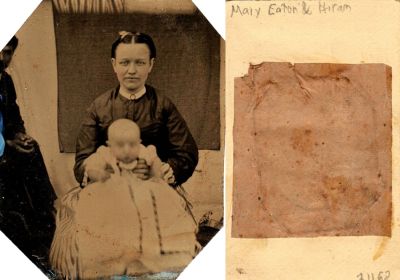 Mary Castor Eaton & Hiram

This Tintype Photo States: "Mary Eaton & Hiram"

