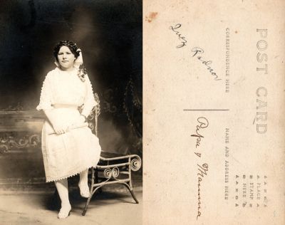 Inez Radnor

This Real Photo Postcard (RPPC) States: "Inez Radnor, To Papa & Momma"
