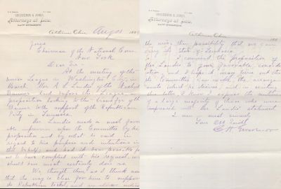 Charles H. Grosvenor

DONATED TO THE SOUTHEAST OHIO HISTORY CENTER.

This Two page Letter was signed by C. H. Grosvenor (Charles H.), Civil War General & United States Representative from the State of Ohio. The Letter was written on his Athens Ohio Legal Stationary & Dated 4 August 1884. The content concerns turning Tennessee Republican in the 84 election.

On a Side note: Grosvenor was at the Battle of Chickamauga & in his final years of his life served as Chair of the Chickamauga & Chattanooga National Park Commission.
