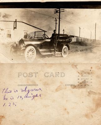 Uylsses

This was Donated by Cheryl Webber.

This Real Photo Postcard (RPPC) States: "This is Uylsses. He is 14, weighs 125 lbs."

