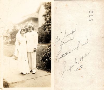 Estelle & Ben

This Photo States: "To "Snip", from Estelle & Ben, 6 September 1942"

