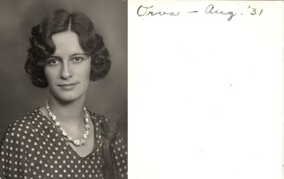 Orva

This was Donated by Sue Pool

This Photo States: "Orva, '31"
