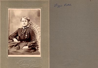 Lizzie Roth

This photo mounted on board states: "Lizzie Roth"

The Photographers name is "Hertzog", Nazareth & Pen Argyl, Pennsylvania.

NOTE: Nazareth & Pen Argyl are Boroughs in North Northampton County in Pennsylvania
