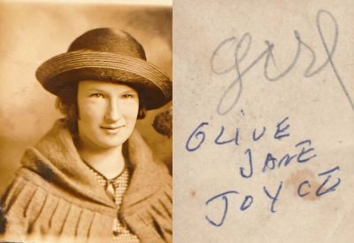 Olive Jane Joyce

This Photo States: "Olive Jane Joyce"
