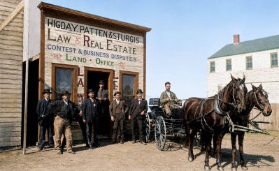 Click to view full size image
==============
Higday, Patten & Sturgis Law & Real Estate Office, Enid, Oklahoma
This was shared by Tammy Jorgensen
It is a restored photo of a newspaper article from 1914.
Photo restored by Garys Photo Restoration.
This is the Higday, Patten & Sturgis Law & Real Estate Office in Enid, Oklahoma. Charles Leland Higday owned & operated the "Higday Law Office" portion.
Charles Leland Higday is sitting in the buggy
Higday, Patten & Sturgis Law & Real Estate Office, Enid, Oklahoma
This was shared by Tammy Jorgensen
It is a restored photo of a newspaper article from 1914.
Photo restored by Garys Photo Restoration.
This is the Higday, Patten & Sturgis Law & Real Estate Office in Enid, Oklahoma. Charles Leland Higday owned & operated the "Higday Law Office" portion.
Charles Leland Higday is sitting in the buggy