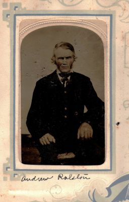 Click to view full size image
==============
Andrew Ralston
THIS HAS BEEN RETURNED TO FAMILY
This was Donated by Donna Wilson
This Tintype photo states: "Andrew Ralston"
Andrew Ralston
THIS HAS BEEN RETURNED TO FAMILY
This was Donated by Donna Wilson
This Tintype photo states: "Andrew Ralston"