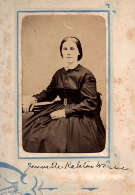Click to view full size image
==============
Jennette Ralston Wheeler
THIS HAS BEEN RETURNED TO FAMILY
This was Donated by Donna Wilson
This CdV Photograph States: "Jennette Ralston Wheeler"
 Jennette Ralston Wheeler
THIS HAS BEEN RETURNED TO FAMILY
This was Donated by Donna Wilson
This CdV Photograph States: "Jennette Ralston Wheeler"