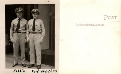 Robbie & Fred Lorenzo "Ted" Preston

THIS HAS BEEN RETURNED TO FAMILY

This Cut Real Photo Postcard States: "Robbie & Ted Preston"
