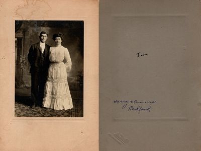 Harry & Emma Radford

This was Donated by Elaine Swan.

This photo mounted on board states: "Harry & Emma Radford, Iowa"

The Photographers name is "Wheeler", Pendleton, Oregon.

