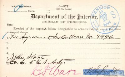 John Stone

This was Donated by Mary Muhlfeld

John Stone

Pension Document.


