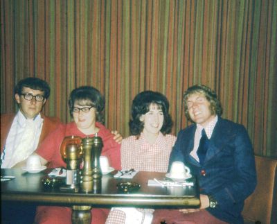 Skip, Sharon, Louis & Sue

This 35MM Slide States: "Skip & Sharon, Louis & Sue, 1972"

NOTE: This is believed to be Gilbert Leo “Skip” Noel his wife Sharon Elwood his brother Leonard Noel and his wife Susan last name unknown.
