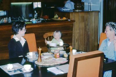 Dana, Kim & Gladys Rinehart

THIS HAS BEEN RETURNED TO FAMILY

This 35MM Slide States: "Dana, Kim & Gladys at table. Massillon, June, 1979."

