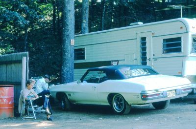 The Rinehart Family

THIS HAS BEEN RETURNED TO FAMILY.

This 35MM Slide States: "Site Sturbridge, Massachusetts, Quinebaug Cove Camp, Doug's Car, Gladys & Doug, September, 1970."

