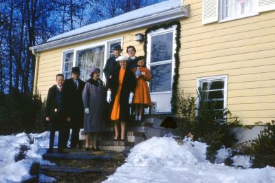 Dana Rinehart & Family

THIS HAS BEEN RETURNED TO FAMILY

This 35MM Slide States: "Christmas, 1960, Group Picture, Morris Plains, New Jersey"

Dana Rinehart is in the orange coat.
